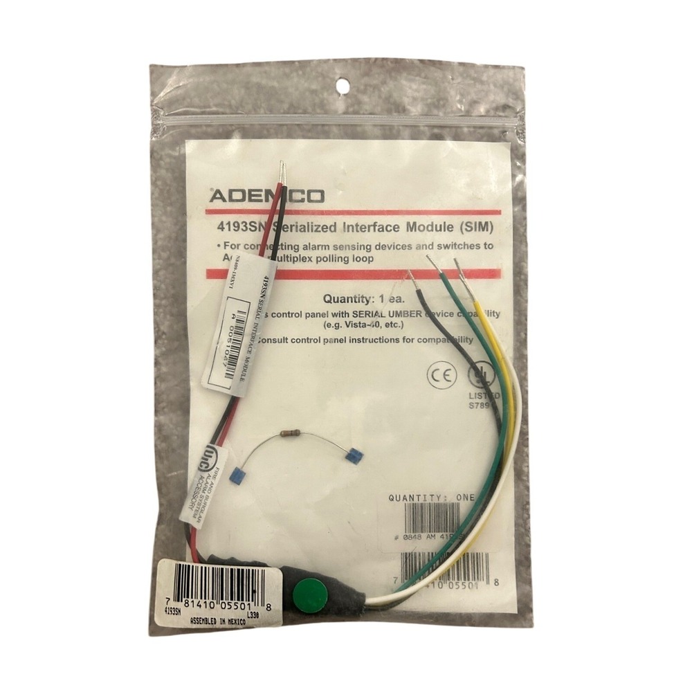 ADEMCO‎ Honeywell 4193SN, Two Zone V-Plex Expander SERIAL INTERFACE MODULE